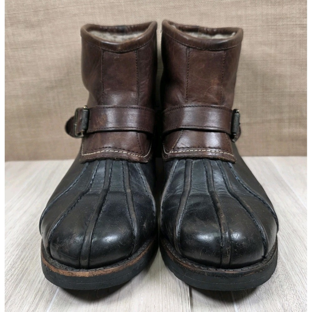 Frye Two-Tone Leather Ankle Boots